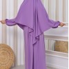 Muslim Hijab Dress set 2 Pieces 829 - lilac