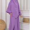 Muslim Hijab Dress set 2 Pieces 829 - lilac