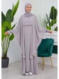 MUSLIM DRESS Hijab Set 2 Pieces Code : 835 - Grau