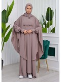 MUSLIM DRESS Hijab Set 2 Pieces Code : 835 - Hellbraun