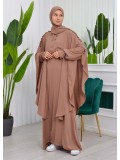 MUSLIM DRESS Hijab Set 2 Pieces Code : 835 - Cognac