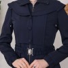 Modest Topcoat With Buttoned Detail 1220 Lacivert