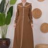 Modest linen  trench coat 1221 - tan