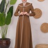 Modest linen  trench coat 1221 - tan