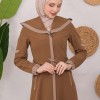 Modest linen  trench coat 1221 - tan