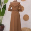 Modest linen  trench coat 1221 - tan