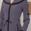 Modest linen  trench coat 1221 - Antrasıt