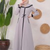 Modest linen  trench coat 1221 - gray