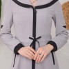 Modest linen  trench coat 1221 - gray