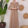 Modest linen  trench coat 1221 - light brown