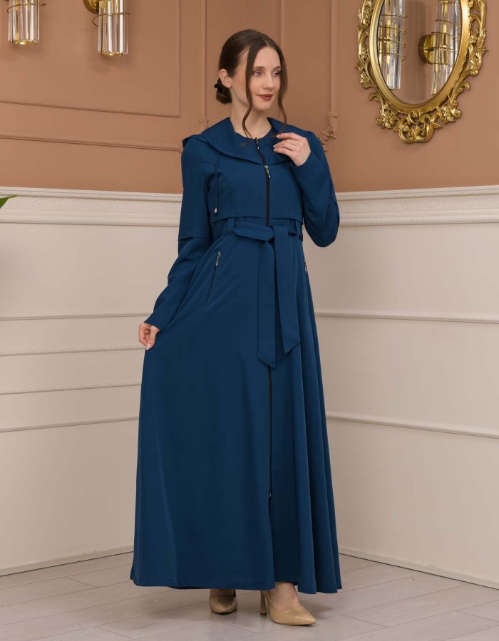 Modest Women Prada Topcoat 1225 - turquoise