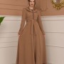 brada-Stoff Manto mit Bolero-Reißverschluss und Satinfutter 1225 - Beige