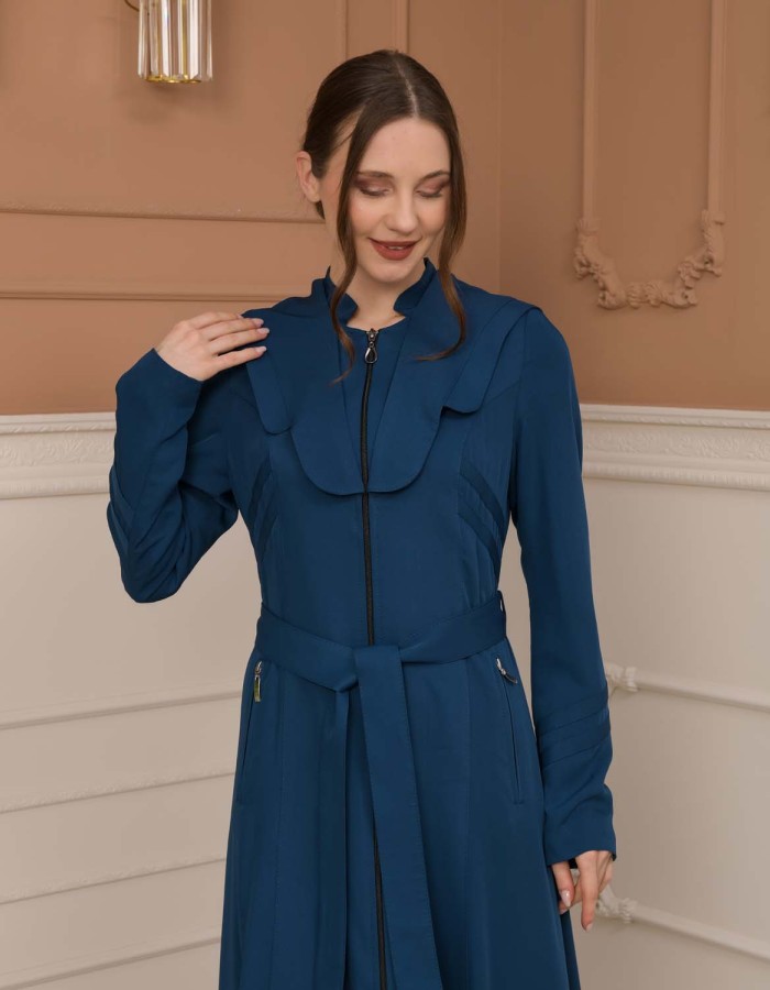 Modest Women Prada Topcoat 1226 - Turquoise