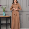 Belted Hooded Hijabi Prada Topcoat 1231 - tan