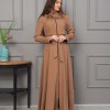 Belted Hooded Hijabi Prada Topcoat 1231 - tan