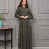 Hooded Belted Hijabi Prada Topcoat 1232 - khaki