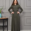 Hooded Belted Hijabi Prada Topcoat 1232 - khaki