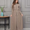 Hooded Belted Hijabi Prada Topcoat 1232 - beige