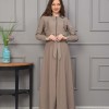 Hooded Belted Hijabi Prada Topcoat 1232 - beige