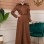 Women's Suede Coat with Removable Fur Hood 1361 - brown