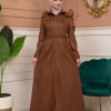 Shaomah Winter Coat with Fur Hood - Code 1361 - brown