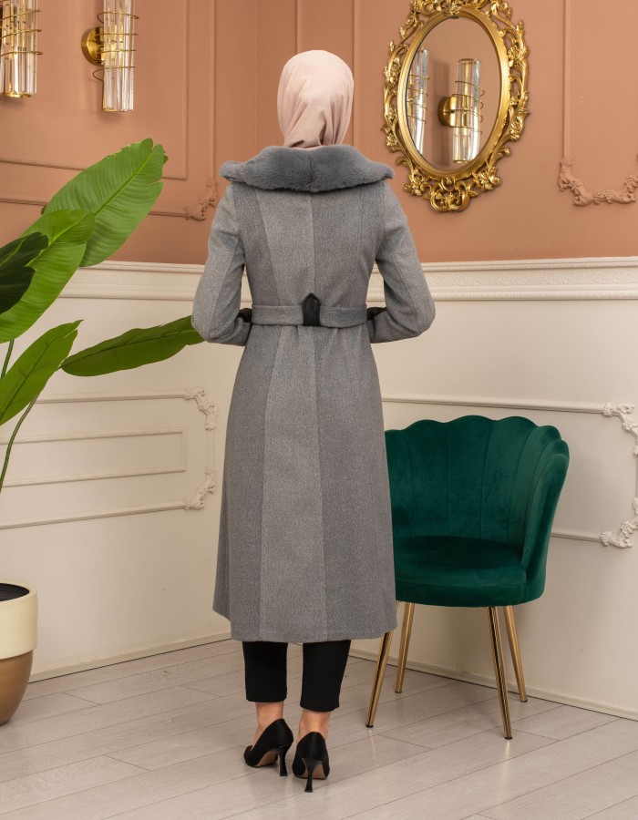 Trench Coat Wool Mohair Code 1364 - Grau