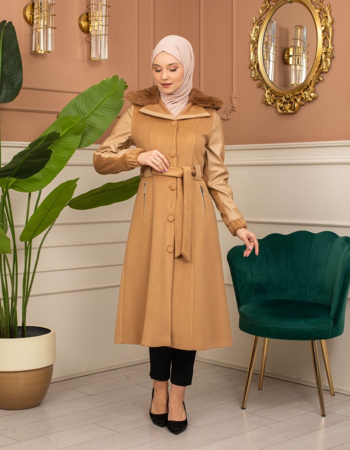 Trench Coat Wool Mohair Code 1364 - Tabak