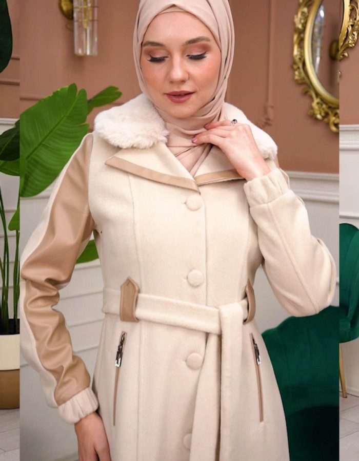 Trench Coat Wool Mohair Code 1364 - Beige