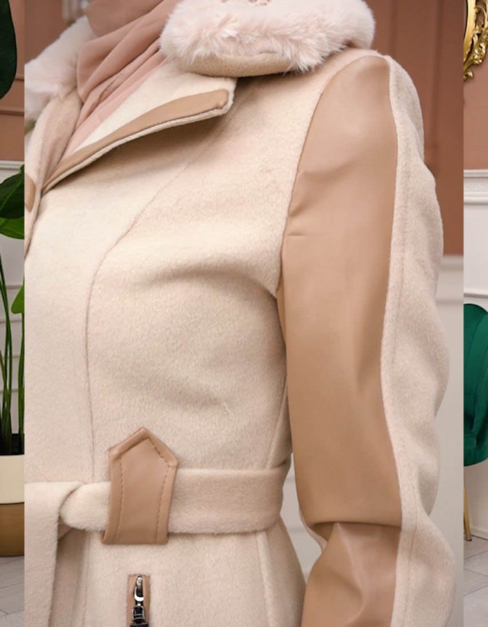 Trench Coat Wool Mohair Code 1364 - Beige