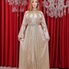 Soft Velvet Korean Caftan - 4119 - Beige