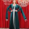 Royal Two-Piece Velvet Kaftan 4121 - khaki