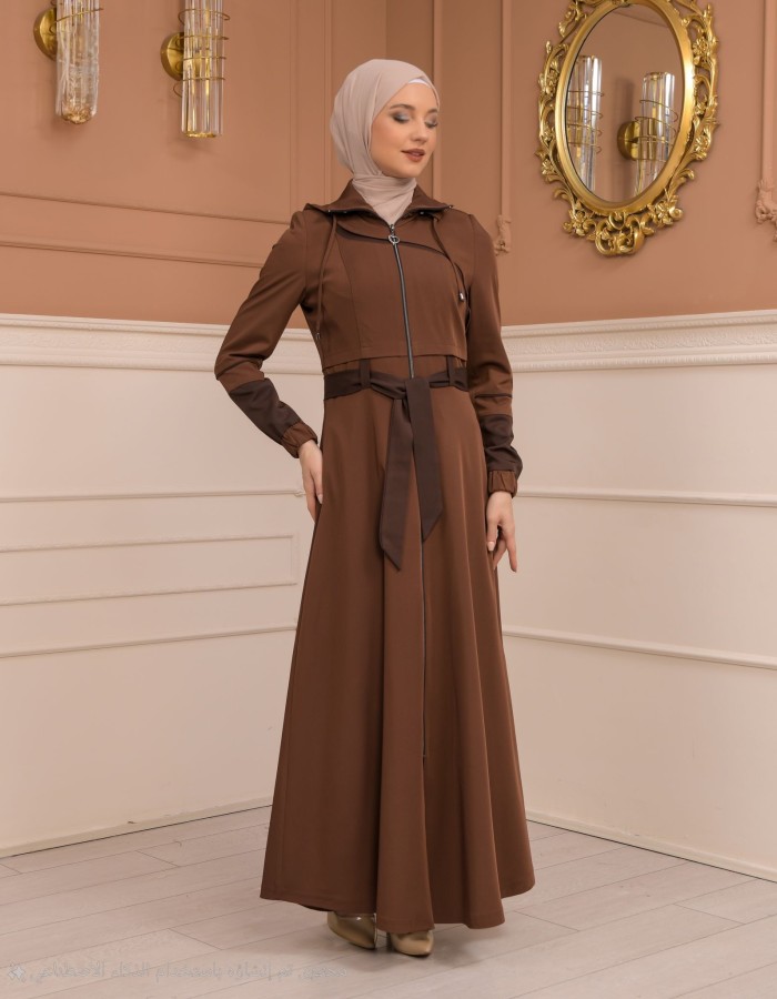 Womens Summer Long Coat Prada - Code 1234 - Braun