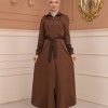Womens Summer Long Coat Prada - Code 1234 - Braun