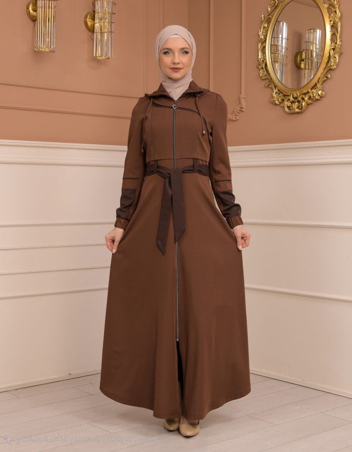 Womens Summer Long Coat Prada - Code 1234 - Braun
