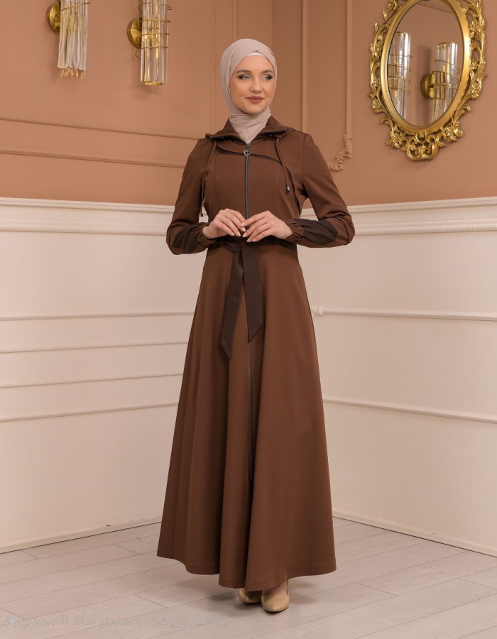 Womens Summer Long Coat Prada - Code 1234 - Braun