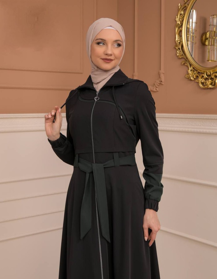 Womens Summer Long Coat Prada - Code 1234 - Schwarz