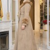 1390 مانطو شاموا كم فروتين - Beige