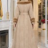 1390 مانطو شاموا كم فروتين - Beige