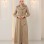 Soft Textured Long Winter Coat with Fur Collar & Zipper 1393 - beige