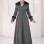Long Textured Coat with Fur 1395  - Anthracite
