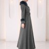 1395 مانطو جوخ كمر قفل  - Anthrazit