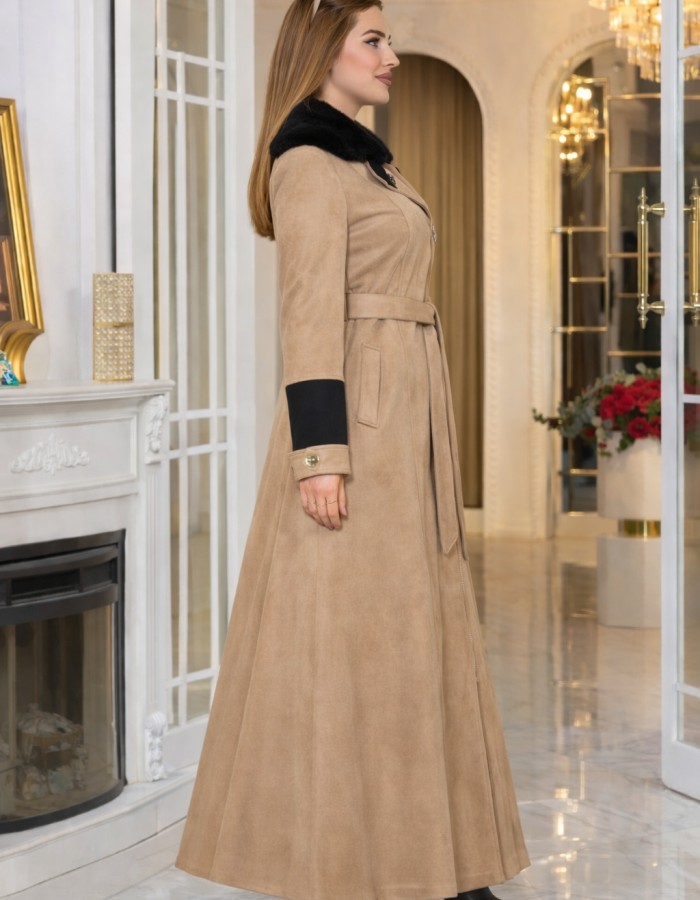 1396 مانطو شاموا  - beige