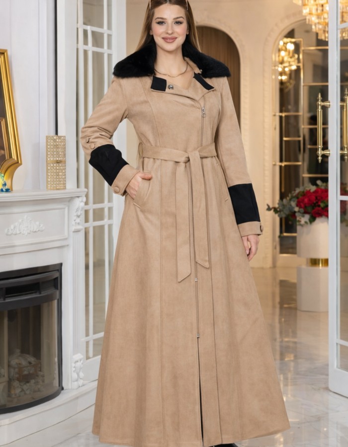 1396 مانطو شاموا  - beige