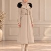 1397 ترانشكوت ميدي جو كبيشون  - Beige