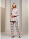 Women's Winter Warm Felt Fleece Hooded Pajama Set 1028 - lavender