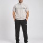 Sportliche Herren-Pyjama mit Reißverschluss und schlichtem Print 2201 - Grau