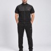 Men’s sporty pyjama set with zip and subtle print 2201 - black