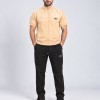 Men’s sporty pyjama set with zip and subtle print 2201 - beige