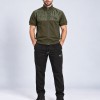 Men’s sporty pyjama set with zip and subtle print 2201 - khaki