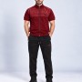 Sportliche Herren-Pyjama mit Reißverschluss und schlichtem Print 2201 - Bordeaux